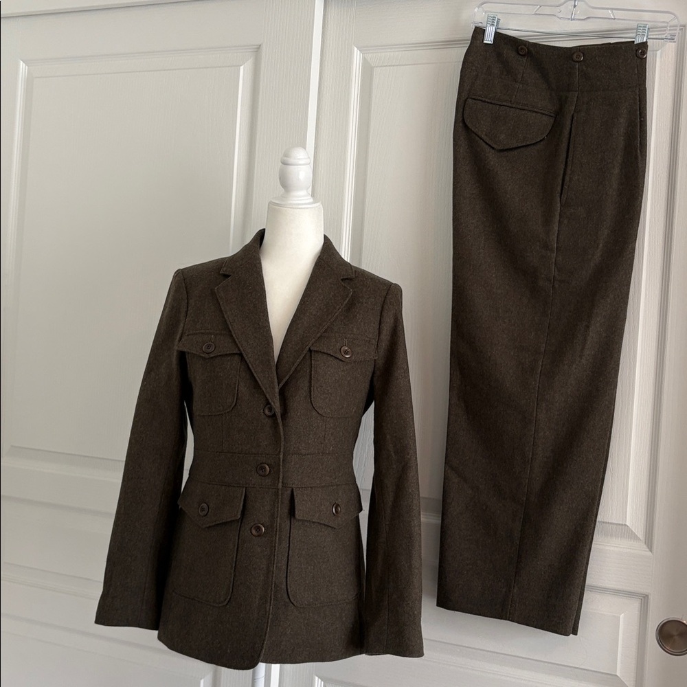 Banana Republic Wool Blend Utility Jacket Size 6 and Trousers - Size 4